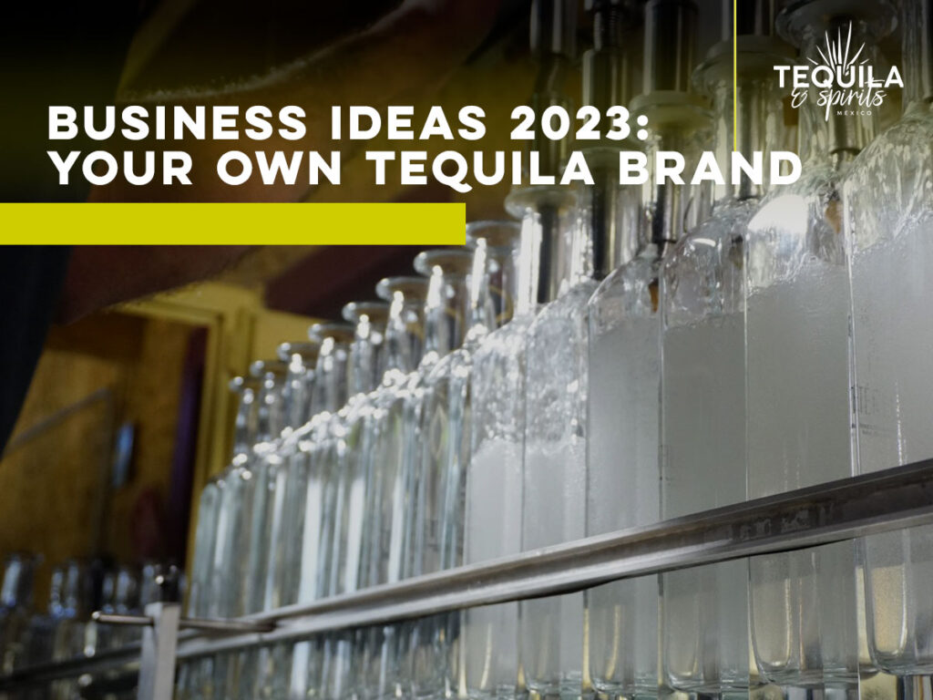 Bottles being filled with tequila for a tequila private brand as a business ideas 2023