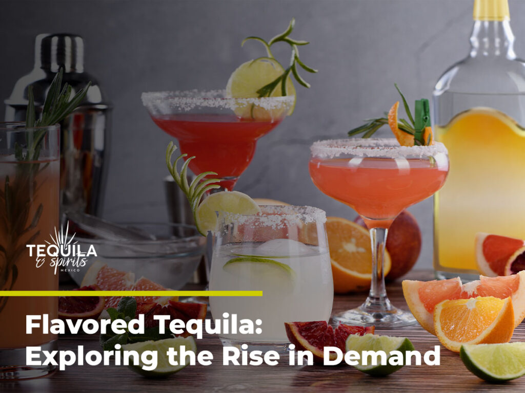 Image of tequila cocktails made with TSM Flavored Tequila with the blog title Flavored Tequila and its rise in demand.
