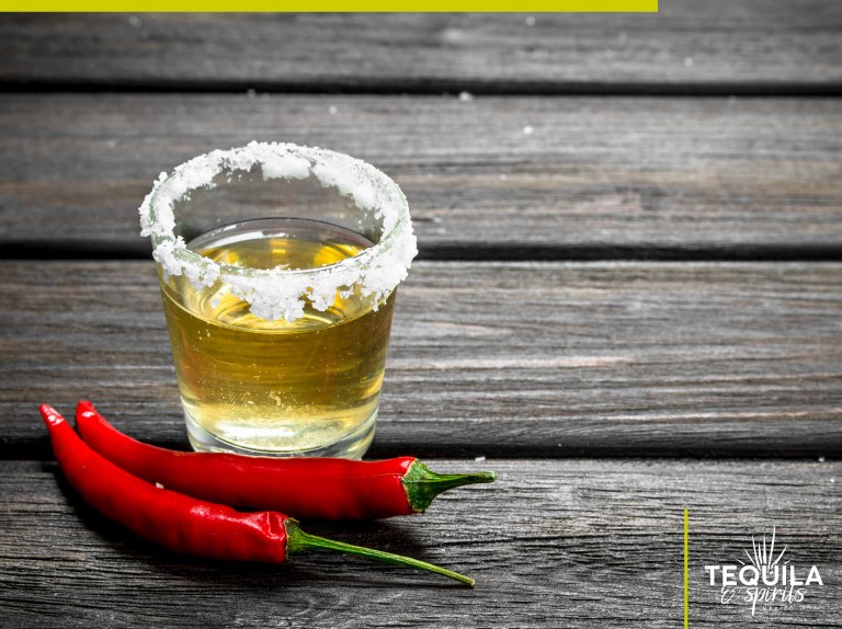 An image with a chili flavored tequila shot produced by Tequila and Spirits Mexico.