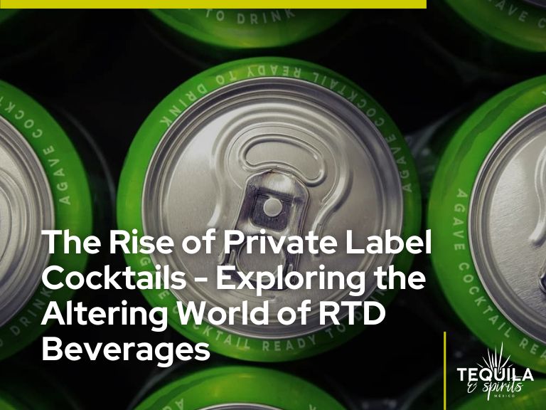 It's the image of some green ready to drink cans, and there's the title “Exploring the Rise of Private Label Cocktails in the Alcohol-Beverage Industry”.