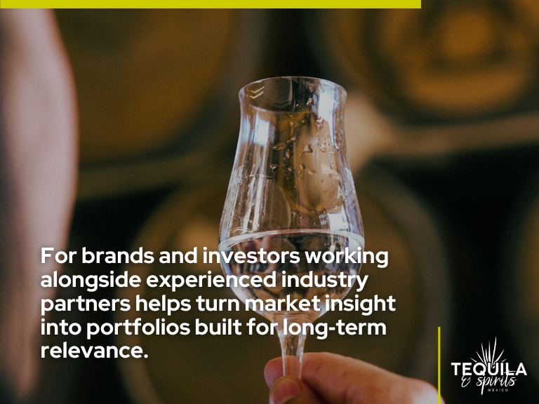 Glass tasting moment reflecting agave spirits trends and how market insight supports long-term relevance in the spirits industry.